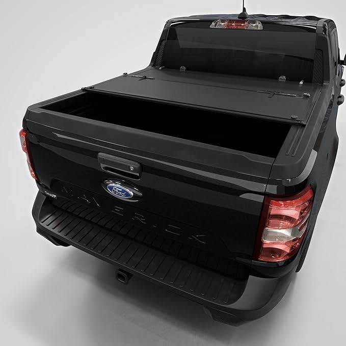 Low Profile Tri Fold Truck Bed Tonneau Cover Compatible with 2022-2026 Ford Maverick 4'6" (54.4") Bed | CFLPX037