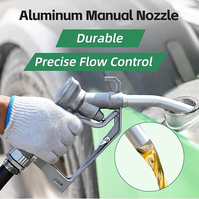 40 Gallon Portable Fuel Transfer Tank with 12V Electric Pump, 3.7 GPM Flow Rate HDPE Fuel Container with Wheels, Gasoline Diesel Kerosene Fuel Storage Tank for Farm, Truck, Boat, and Construction Use