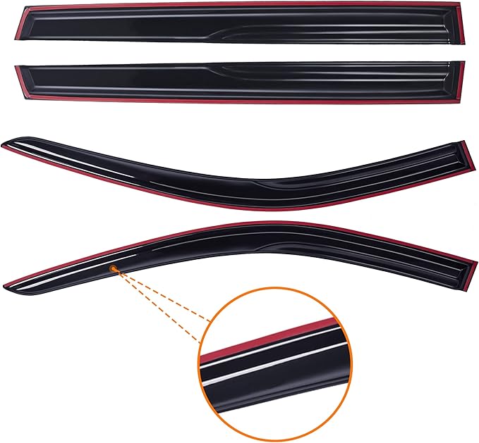 AUXKO Window Rain Guards for Honda CRV 2023 2024 2025 2026 Outside Tape-On Shatterproof Sun Smoke Guard Vent Visors Side Window Wind Deflectors Accessories for Honda CR-V 2023-2026