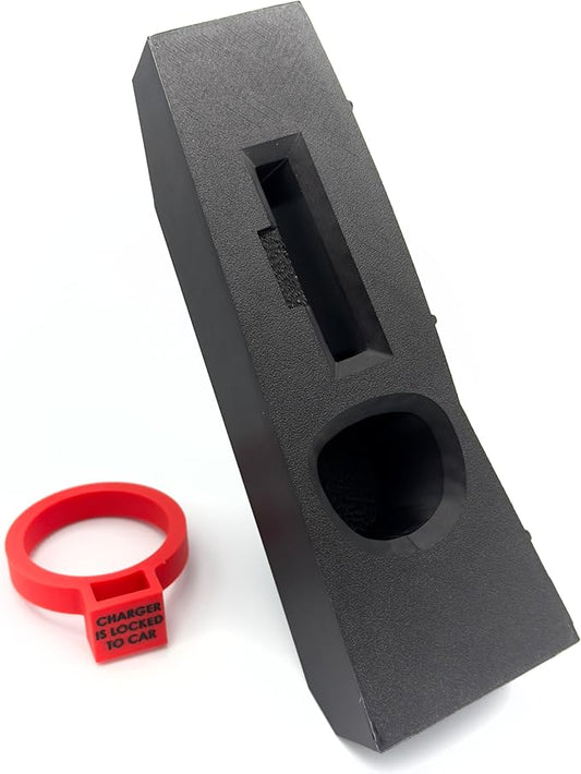 Door Dock for Tesla/J1772 Adapter for Model Y and Charger Locking Ring Bundle 2023-2025 (Red)