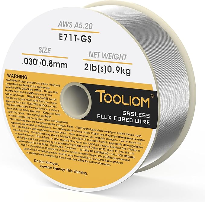 TOOLIOM E71T-GS .030" Diameter 2-Pound Spool Flux Core Self-shielded Carbon Steel MIG Welding Wire 3 PCS