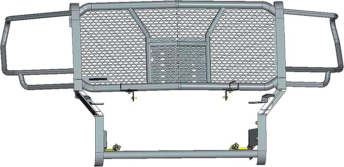 Black Horse RUGGED Heavy Duty Grille Brush Bumper Guard Modular Black Compatible with 2020-2023 GMC Sierra 2500 HD|2020-2023 GMC Sierra 3500 HD-RU-GMSI20-B