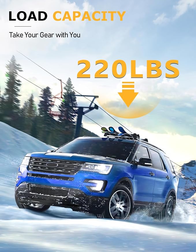 Tuyoung 220lbs Roof Rack Cross Bars Compatible with Ford Explorer 2016 2017 2018 2019 (Base/XLT/Limited/Sport/Platinum), Aluminum Crossbars Rooftop Cargo Bag Bike Luggage Carrier