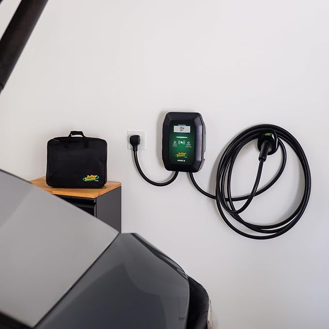 Battery Tender eCharge 48 AMP EV Charger - Level 2 Mounted Indoor Outdoor Fast Electric Vehicle Charging Station with Flexible 25ft Cable NEMA 14-50 - 022-3019-DL-WH