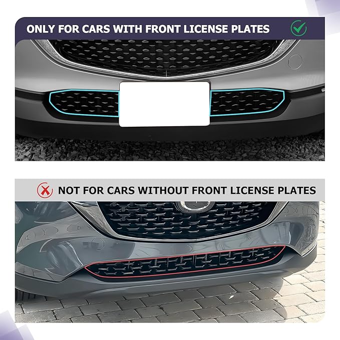 LUWU Front Grill Mesh Compatible With 2020-2025 2026 Mazda CX-30 Front Mesh Grill Inserts Trims Front Mesh Grille Cover Guard for 2025 2026 Mazda CX30 Car Exterior Accessories ABS Material, 2PCS