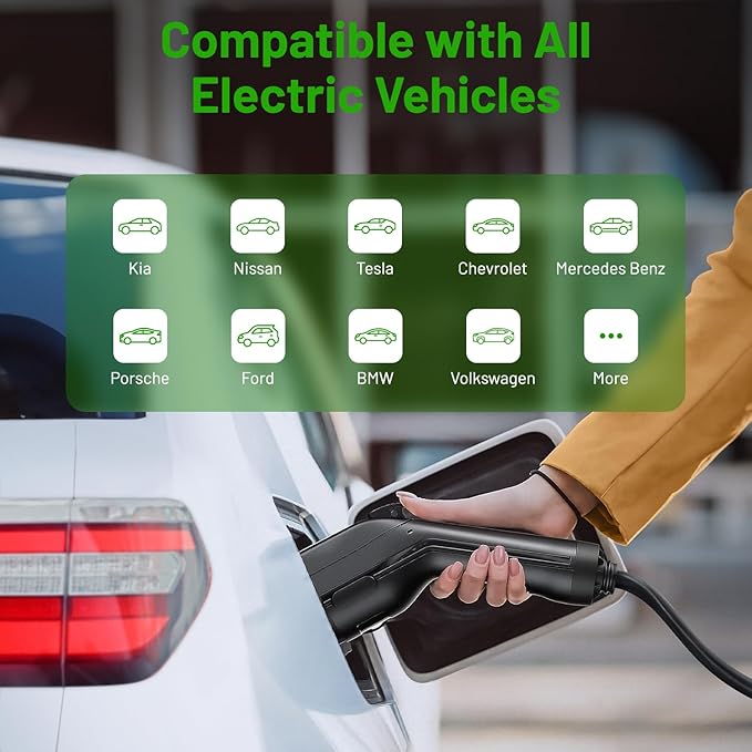 SBB Home Smart Level 2 EV Charger up to 40Amp, 240V Indoor/Outdoor Fast Car Charging Station with App, Wi-Fi Enabled EVSE, NEMA 14-50 Plug Electric Car Charger Compatible with All EV Models