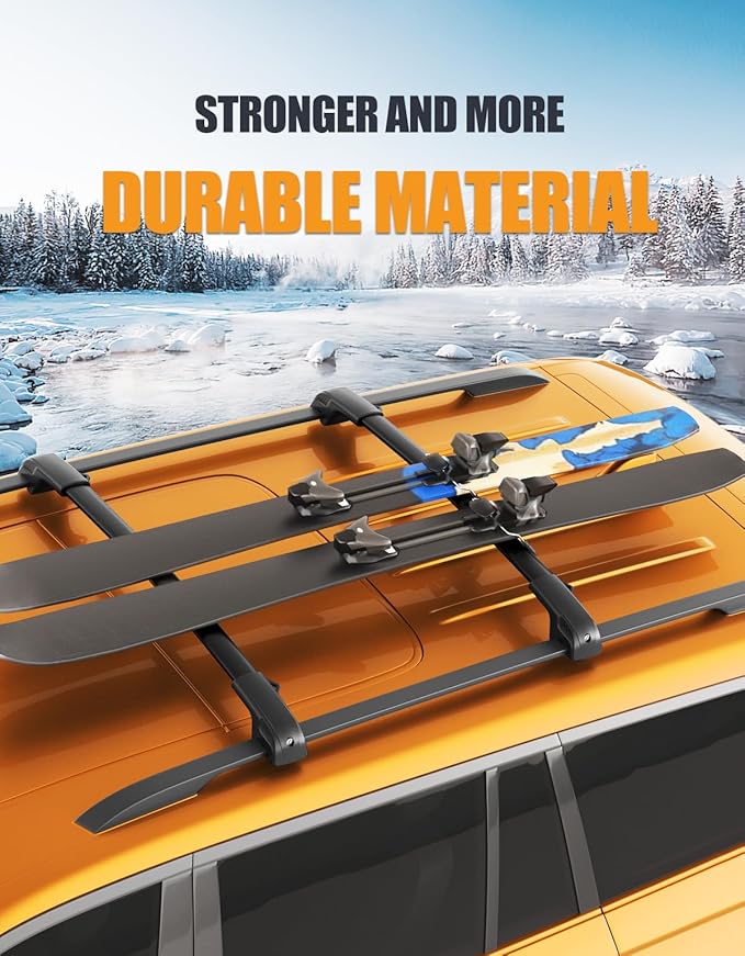 KINGGERI 300lbs Lockable Roof Rack Cross Bars Compatible with BMW X7 G07 2019-2025 with Raised Side Rails, Heavy Duty Aluminum Roof Rails Crossbars Cargo Luggage SUV Accessories