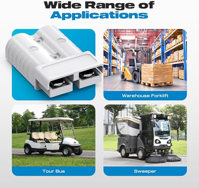 Anderson Connector, 175AMP 1/0AWG Battery Quick Connect/Disconnect Connector Kit 12v-36V Winch Wiring Kit for Cable RV Truck Winch(2 Pack)