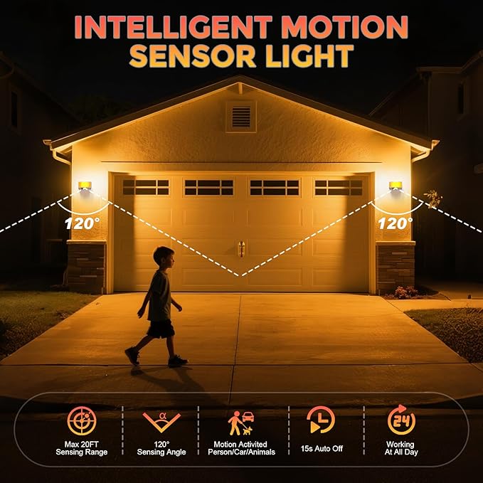 BlueFire RV Exterior LED Porch Light with Motion Sensor – Waterproof, Energy Efficient, Easy Installation, Bright Outdoor LED Lighting for Camper, Trailer, Motorhome (White)