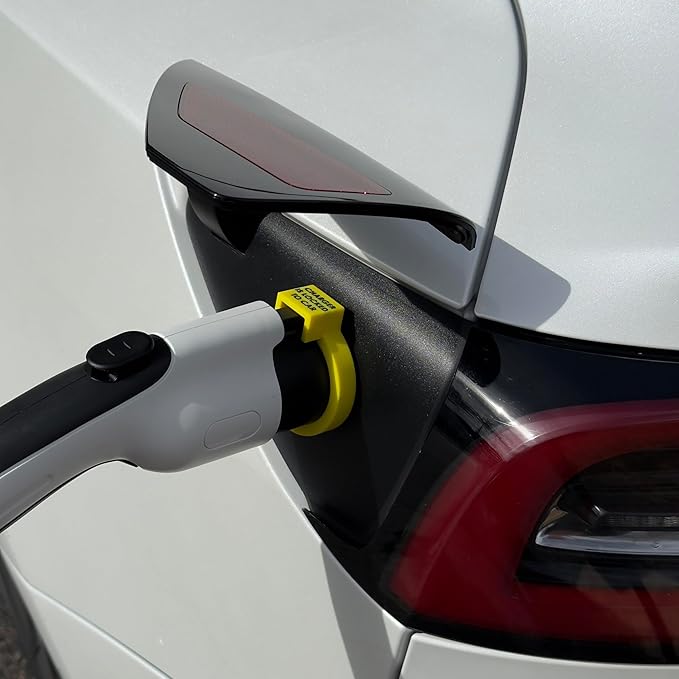 Door Dock for Tesla/J1772 Adapter for Model Y and Charger Locking Ring Bundle 2023-2025 (Yellow)