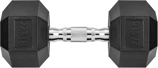 Hex Dumbbell 45-480 lb Set, Rubber Encased Exercise & Fitness Dumbbells for Home Gym, Hand Weights for Strength Training