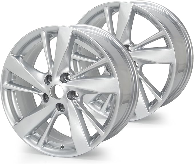 New 17''x7.5'' Aluminum Alloy Replacement for OE Wheel Rim Compatible with Nissan-Altima 2013-2016, Silver, 62593,PCD 5x114.3, 2 Sets