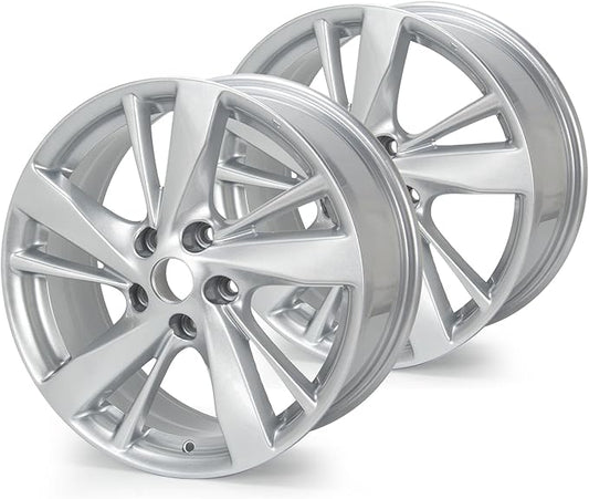 New 17''x7.5'' Aluminum Alloy Replacement for OE Wheel Rim Compatible with Nissan-Altima 2013-2016, Silver, 62593,PCD 5x114.3, 2 Sets