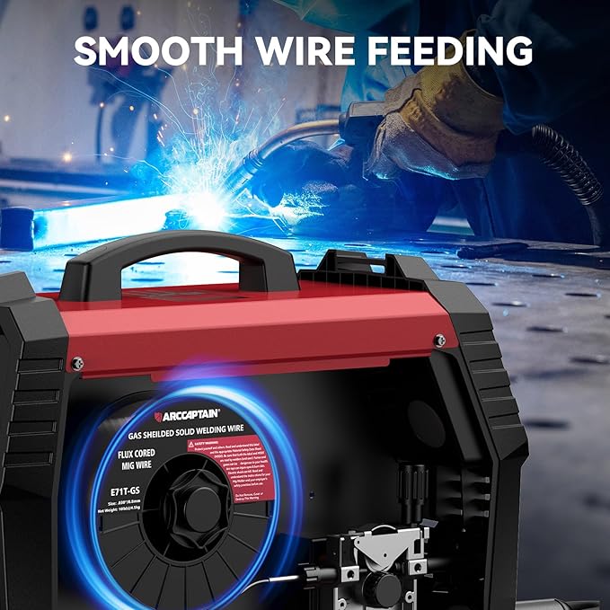 ARCCAPTAIN Flux Core Welding Wire .030, E71T-GS 030" Flux Core Welding Wire Gasless Low Splatter 10Lbs Mig Welding Wire Mild Carbon Steel Compatible With Lincoln Miller Forney Harbor Welder 4.5KG
