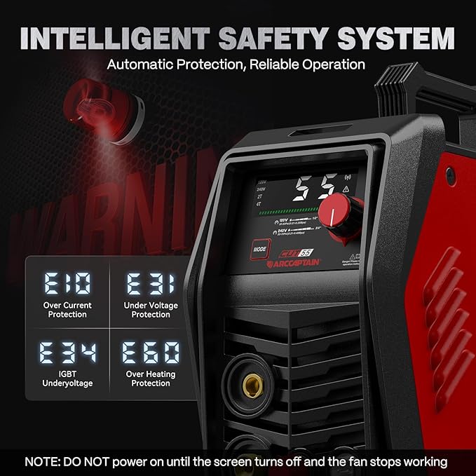 ARCCAPTAIN iControl CUT55 Pro Plasma Cutter, [APP Control] 55 Amp Non-Touch Pilot Arc 120V/240V Plasma Cutter Machine, Large LED Display and 2T/4T, 3/4 inch Maximum Cut, DC Inverter IGBT