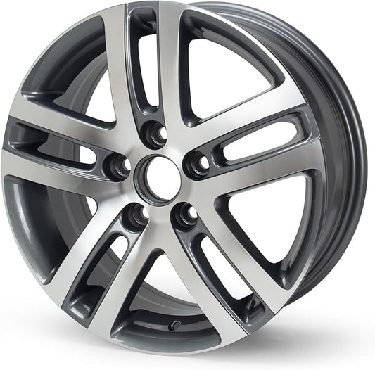 16'' x 6.5'' Aluminum Alloy Replacement for OE Wheel Rim Compatible with Jetta 2005-2018 - Direct Fit