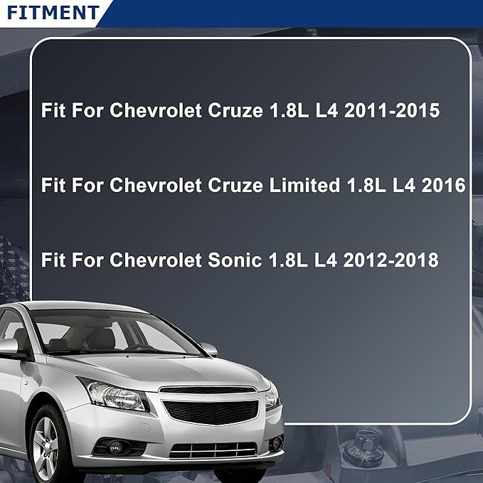 1.8 2Pcs Intake&Exhaust Camshaft Timing Belt Kit w/VVT Gear Timing Tool Kit Water Pump Oil Pump Valves Fit For Chevrolet Cruze Sonic Cruze Limited 1.8L L4 2011-2018 55571921 55571923 TCK338