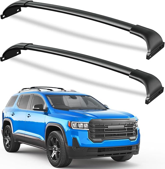 Roof Rack Cross Bars 220lbs Compatible with GMC Acadia 2017 2018 2019 2020 2021 2022 2023(with Raised Rails),Heavy Duty All-Metal Aluminum Crossbar Luggage Racks Roof Rails Rooftop