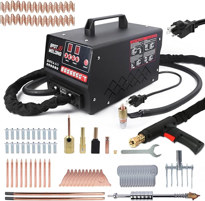 PLAYOCCAR Stud Welder Dent Repair Kit for Car,110V 3500W Spot Welder Dent Puller Machine with 7 Welding Modes.Switch Between Auto & Manual Modes