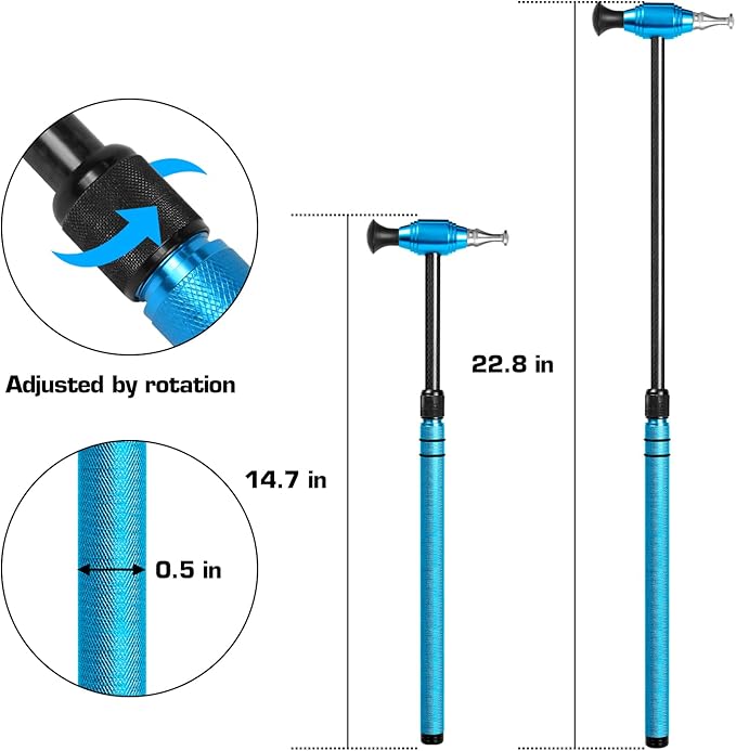 WHDZ Paintless Dent Repair Tools Dent Removal Hammer Double-Faced Car Dent Repair Leveling Hammer Telescopic