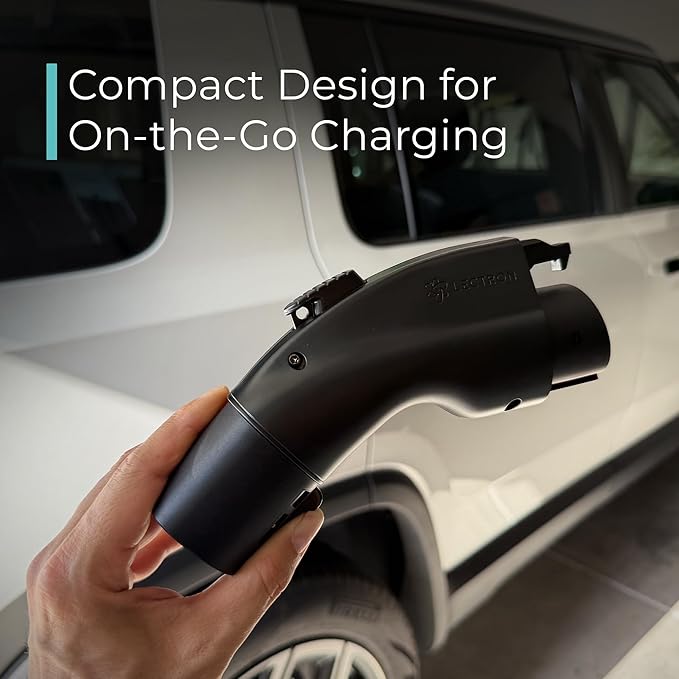 Lectron Tesla to J1772 Charging Adapter, Max 80 Amp & 250V - NACS Converter, Compatible with Tesla High Powered Connectors, Destination Chargers & Mobile Connectors for J1772 Electric Vehicles(Black)