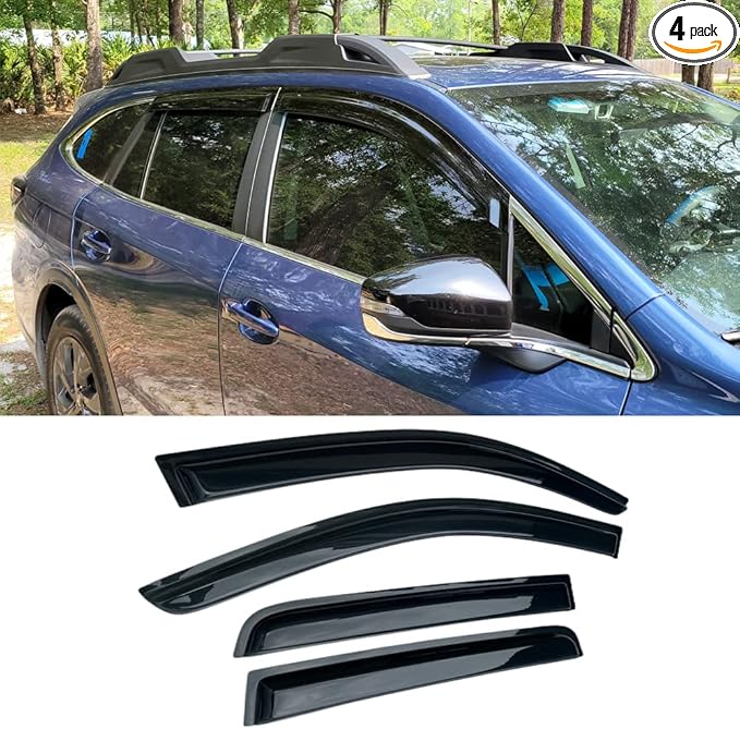 94376 Sunproof Waterproof Side Window Wind Deflector, 4pcs Protective Replacements Rain Guards, Window Visor fit for 2015-2019 Subaru Outback