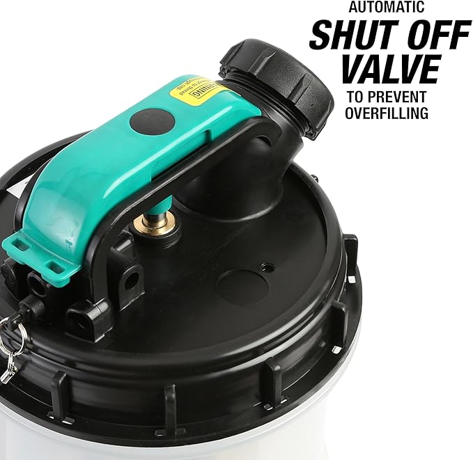 OEMTOOLS 24389 Manual Fluid Extractor Pump, 1.4 Gallon (5.3L) Oil Extractor Pump Capacity, Use for Oil, Coolant, and Transmission Fluid, 2 Dipstick Adapters, 5ft Hose
