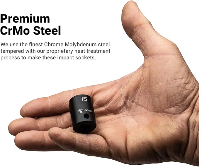 Capri Tools Shallow Impact Socket, 3/8-Inch Drive, 6-Point, Metric (23 mm)