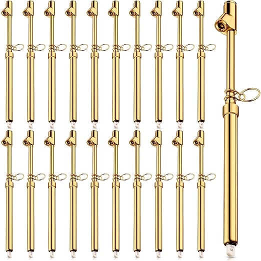 Tallew 20 Pack Dual Head Tire Pressure Gauge Heavy Duty Air Pressure Tire Gauge for Auto Truck Car RV Van Gage Range 10-150PSI, 1-10Bar (Gold)