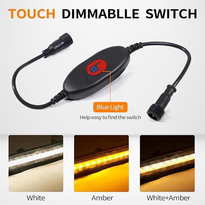 12V Led Light Strip,RV Awning Lights with 2835 LED Chips,IP68 Waterproof Led Light Bar for Outdoor Camping and Overland