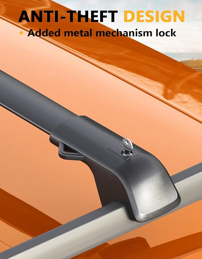 Tuyoung 300lbs Roof Rack Cross Bars Compatible with 2024 2025 2026 Hyundai Santa Fe & Santa Fe Hybrid (Not for SE), Lockable Heavy Duty Aluminum Anti-Theft Metal Lock Roof Crossbars