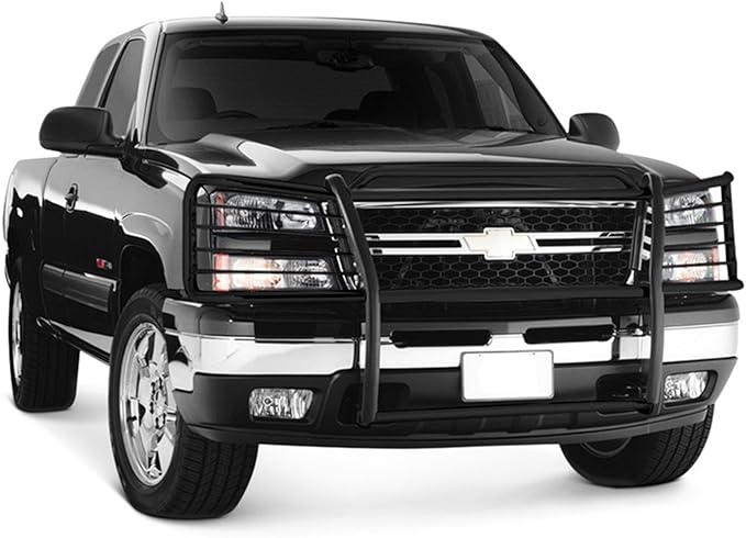 Black Horse Grille brush Bumper Guard Modular Black Compatible with 2015-2019 Chevrolet Silverado 2500 HD|2015-2019 Chevrolet Silverado 3500 HD-17GT28MA