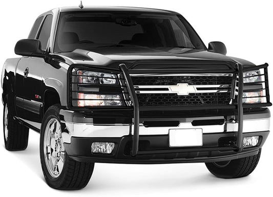 Black Horse Grille brush Bumper Guard Modular Black Compatible with 2015-2019 Chevrolet Silverado 2500 HD|2015-2019 Chevrolet Silverado 3500 HD-17GT28MA