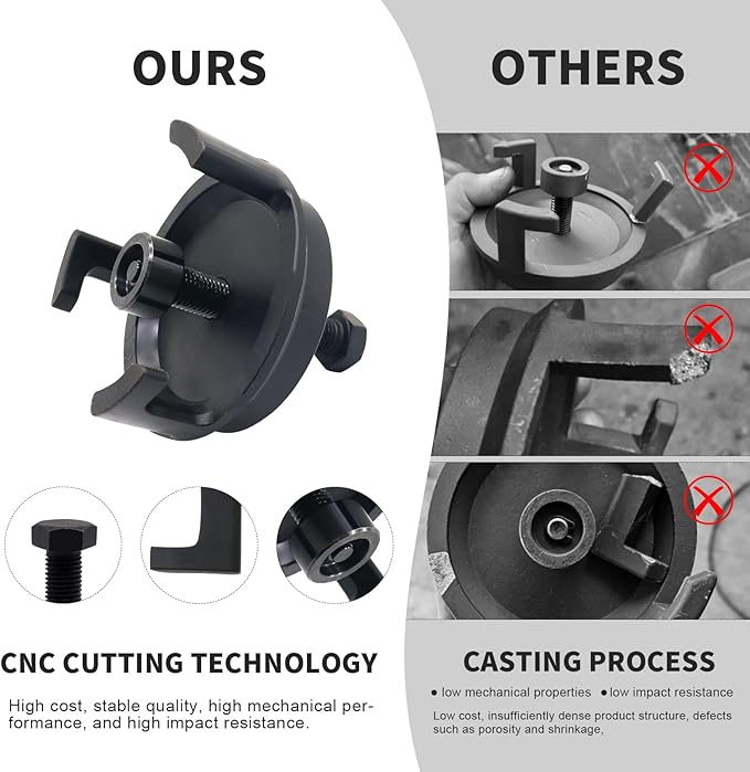 LS Harmonic Balancer Puller & Crank Puller,CNC Precision Machined from Solid Steel Billet,Compatible with GM Chrysler Jeep Dodge, 25264 Crank Pulley Removal Tool ﻿