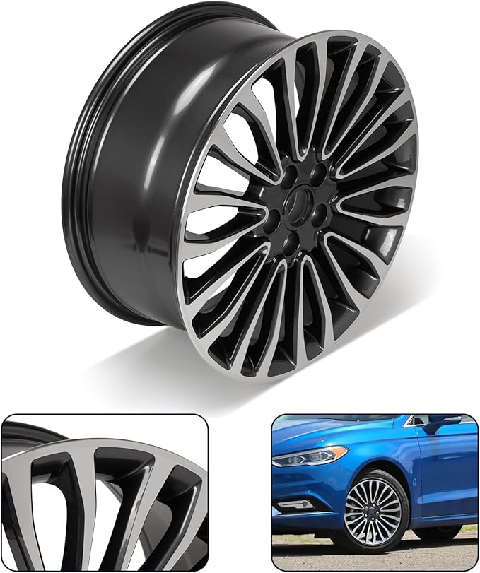 18'' x 8'' Aluminum Alloy Replacement for OE Wheel Rim Compatible with Ford Fusion 2017-2018, Gray Machined