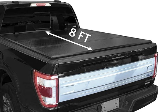 Perfit Liner 8 FT (96") Bed FRP Hard Tri-fold Tonneau Cover for 2015-2025 Ford F-150 Styleside/Fleetside Truck Cargo Topper Long Box (Not for Flareside/Stepside)