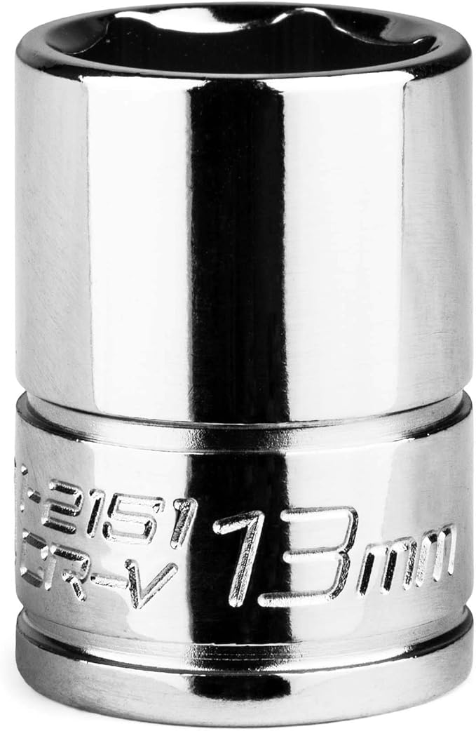 Capri Tools 13 mm Shallow Socket, 1/4-Inch Drive, 6-Point, Metric