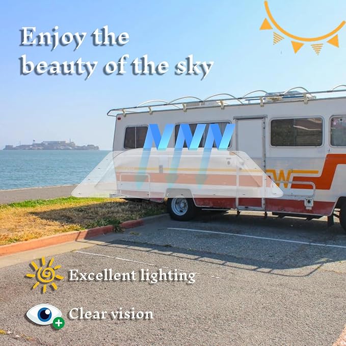 RV Skylight Replacement 18" x 26" -Universal Outer Dome Fits All Standard 14"x22" Openings, RV Shower Skylight for Camper Trailer Fifth Wheel Motorhome Truck (CLEAR)