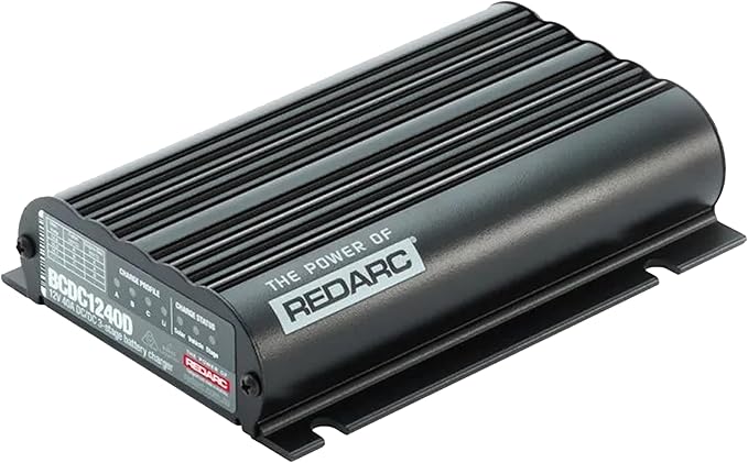 REDARC Dual Input 40A in-Vehicle DC to DC Battery Charger with MPPT Solar Regulator, Green Power Priority, 12V/24V Compatible, for Lithium, AGM, Gel, Lead Acid, Calcium, LiFePO4 Batteries