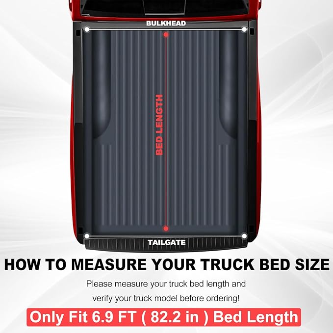 FASTFIT Hard Tri-Fold Tonneau Cover Fits 2020-2025 Chevy Silverado/GMC Sierra 2500 HD 3500 HD with 6.9ft (82.2in) Truck Bed w/o Multi-Flex Tailgate | On Top |