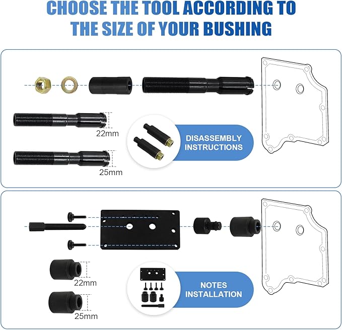Inner Cam Bearing Installer and Puller Tools Compatible for Harley Twin Cam Engine Harley 88 93 96 103 110 All Twin CAM 1999-2017