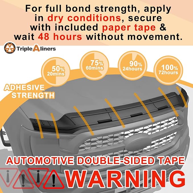 TripleAliners Hood Deflector Protector Compatible with 2016-2023 Toyota Tacoma Accessories Hood Protector TPE Bug Deflector Shield Replacement