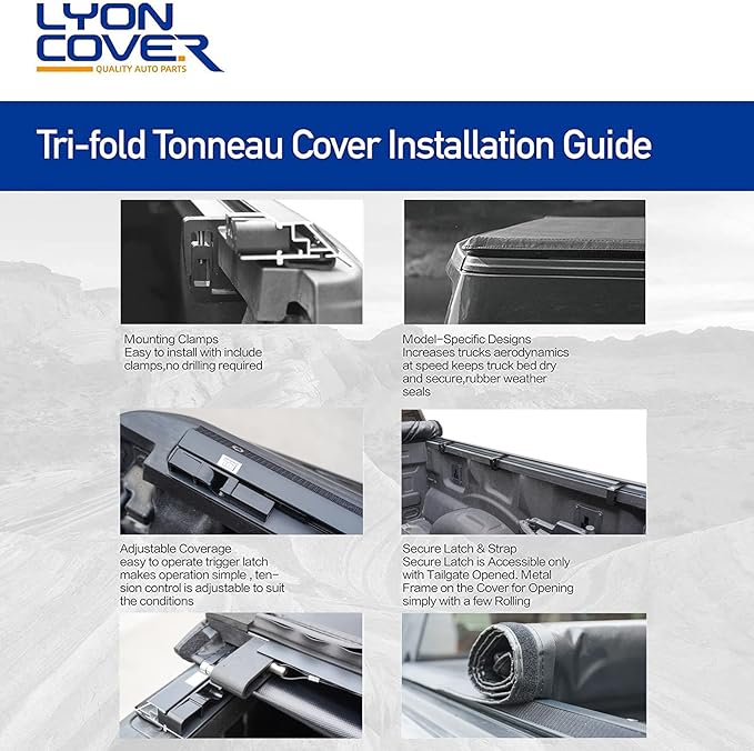 Lyon Cover 5.8ft / 69.3in Soft Roll Up Truck Bed Cover Compatible with 2007-2026 Chevy Silverado/GMC Sierra 1500 Tonneau Cover | Not for CarbonPro Bed