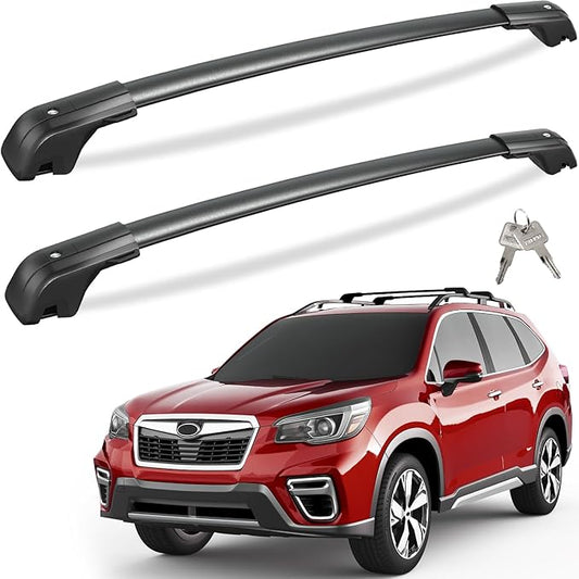 Tuyoung 330lbs Heavy Duty Roof Rack Cross Bars Compatible with Subaru Forester 2014-2026 (Not for Wilderness), Lockable All Aluminum Anti-Theft Roof Rails Crossbars Rooftop Luggage Kayak Accessories