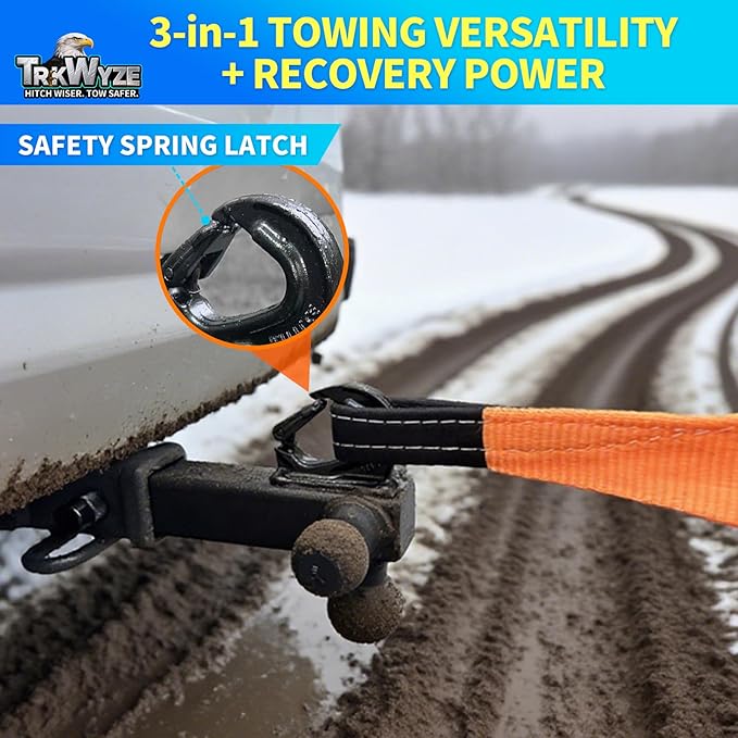 Trailer Hitch, Tri Ball Hitch with Tow Hook, 1 7/8 Ball Hitch, 2 inch Ball Hitch, 2 5/16 Ball Hitch, Premium Black E-Coat, Rust Resistant 2 inch Receiver Hitch, 10,000 lbs GTW