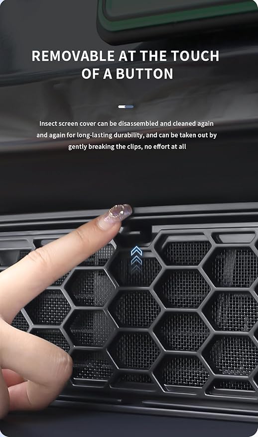 Grille Mesh Insert for Tesla Model Y Juniper 2025 2026,Detachable Front Air Vent Cover Guard with Insect Protection Replacement for Model Y Juniper Accessories