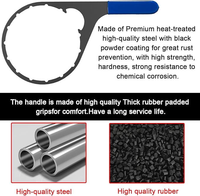 mooncar 6" Oil Fuel Filter Wrench for Davco 380134 vent cap/Filter collar remove tool Suitable for Fuel Pro 382,380, for Fleetguard/Cummins Detroit Diesel