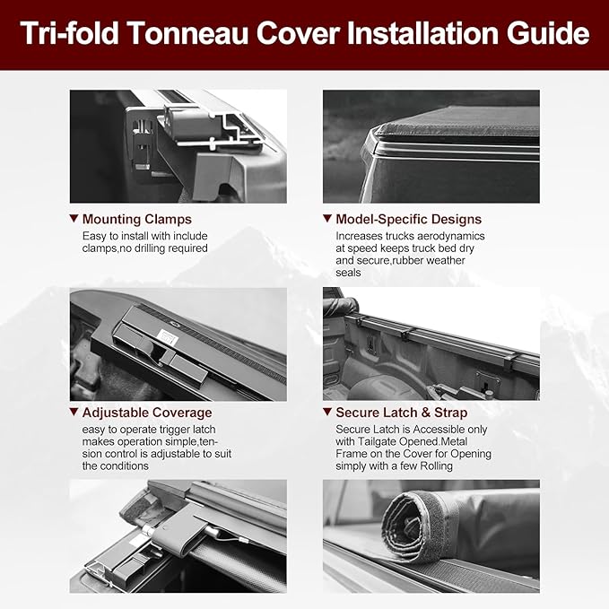 Kikito Vinyl Soft Roll-Up Tonneau Cover Truck Bed for 2007-2025 Silverado/Sierra 1500 & 2007-2019 Silverado/Sierra 2500 HD 3500 HD 6.6ft(78.9in) Bed