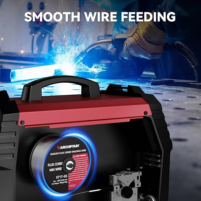 ARCCAPTAIN Flux Core Welding Wire .030, E71T-GS Mig Welding Wire 2-Pound Spool Gasless Mild Carbon Steel Compatible With Lincoln Miller Forney Harbor Welder
