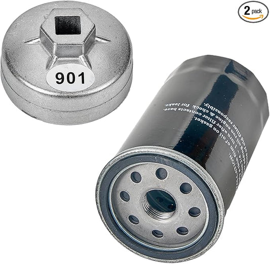 122-0836 Oil Filter & 420-0577 122-0836 Oil Filter Wrench Kit Fits for RV QG 5500/7000 Series HGJAA HGJAB HGJAC Spin-on Replaces 01220836 B7238 PH2875 PH10027